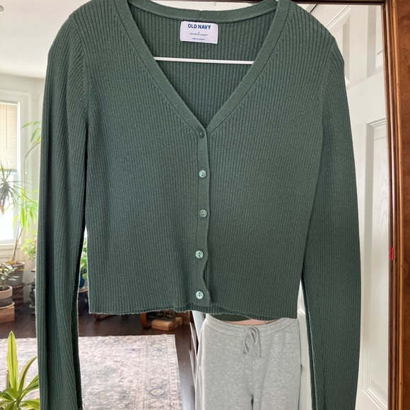 Old Navy Women's Cropped Ribbed Cardigan - Picture 1 of 2